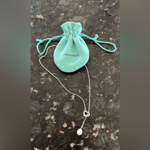 Tiffany & Co. Elsa Peretti pearl open heart necklace